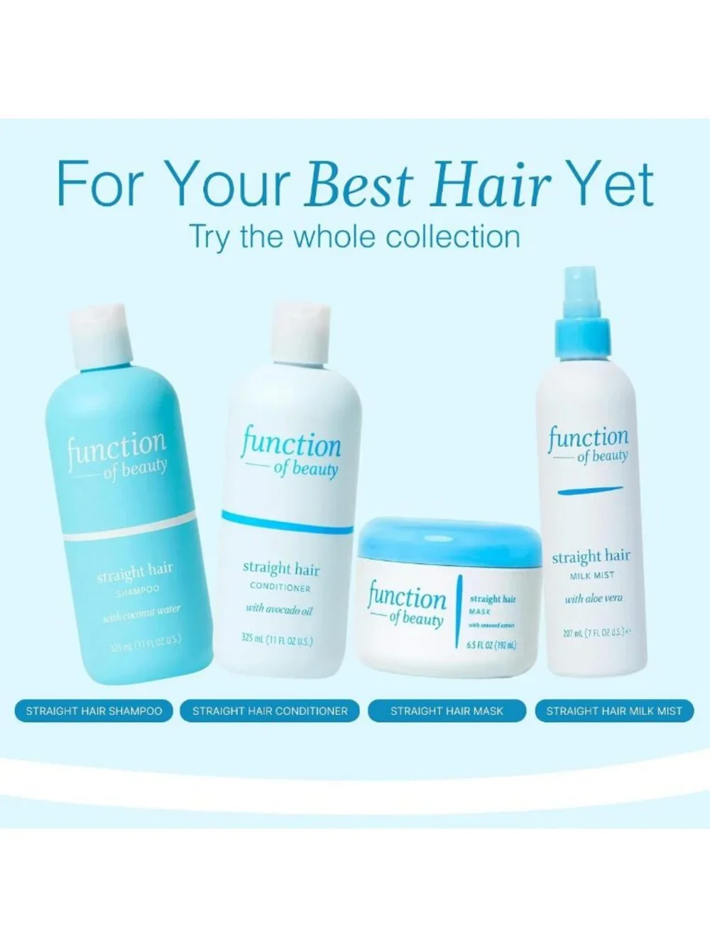 Hydrating Anti-Frizz Shampoo & Conditioner Set - Sulfate-Free, Lightweight Duo
